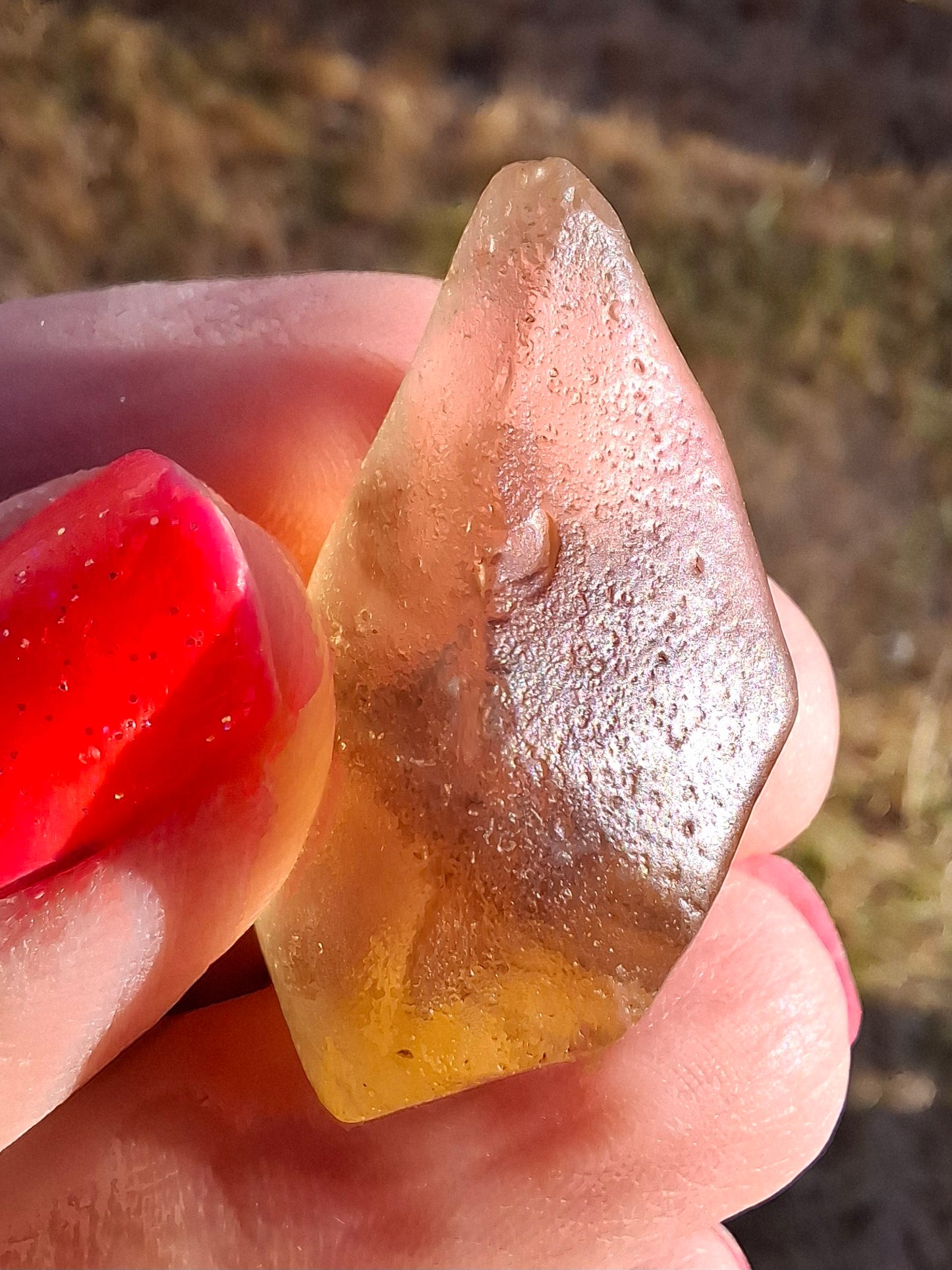Libyan Desert Glass (darker) Piece, 7.38g, Tektite (Ref: L1375)