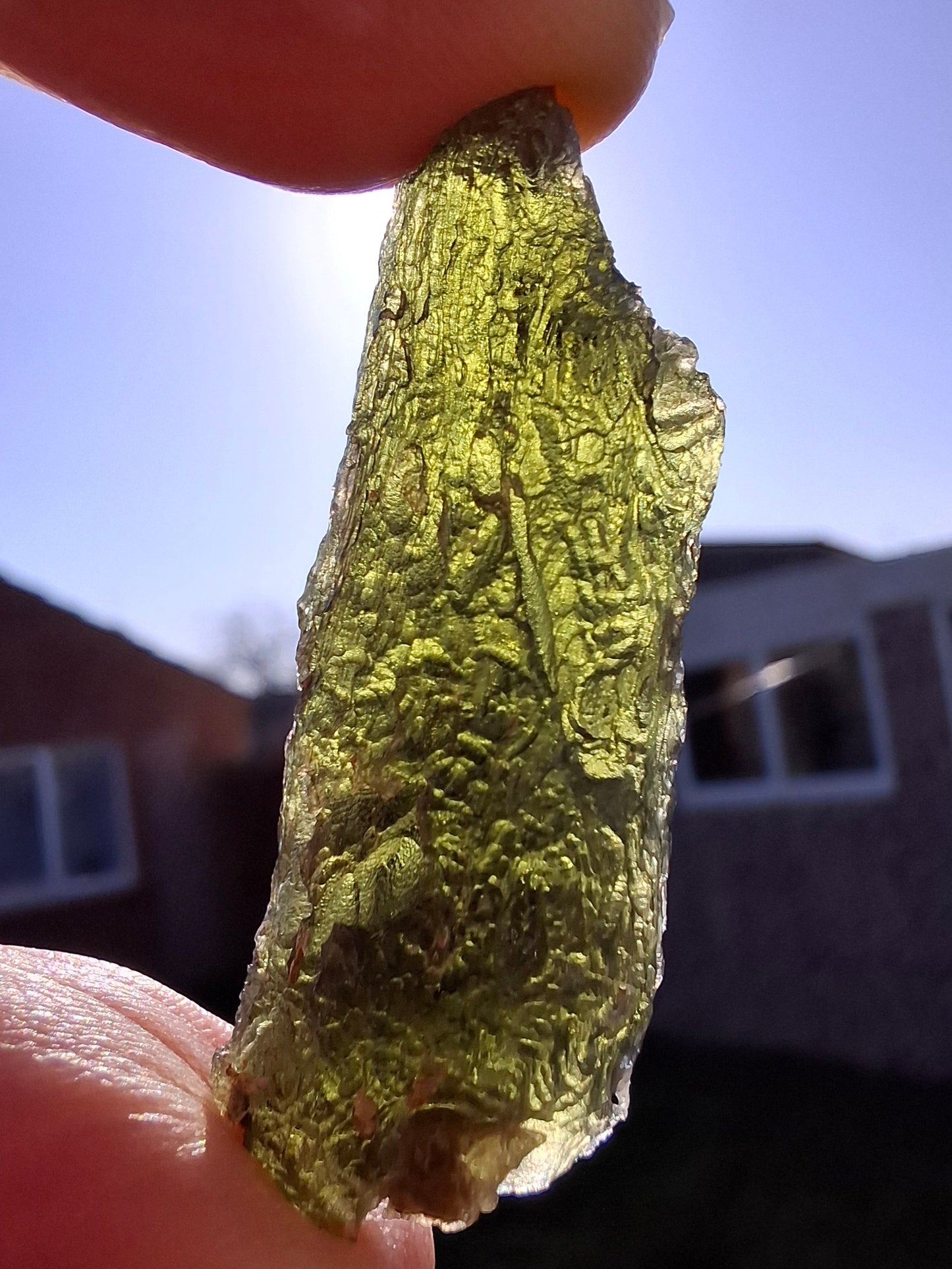 Moldavite Piece, NESMEN, 8.47g, Tektite (Ref: 1372)