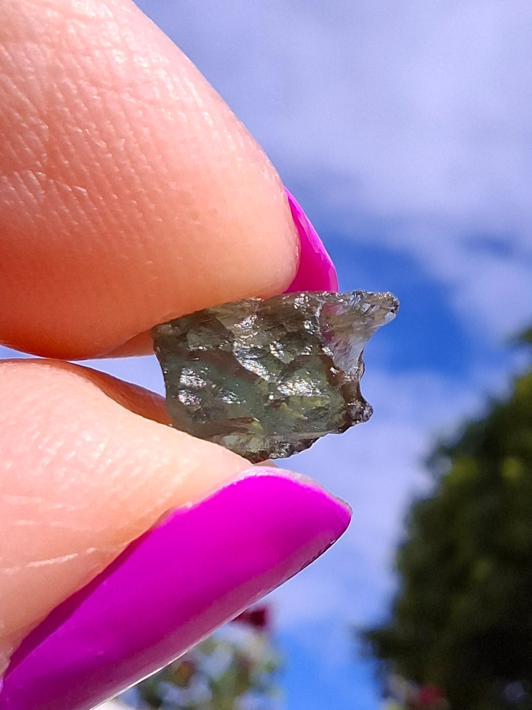 Moldavite small Piece, 0.40g, Tektite (Ref: 1458)