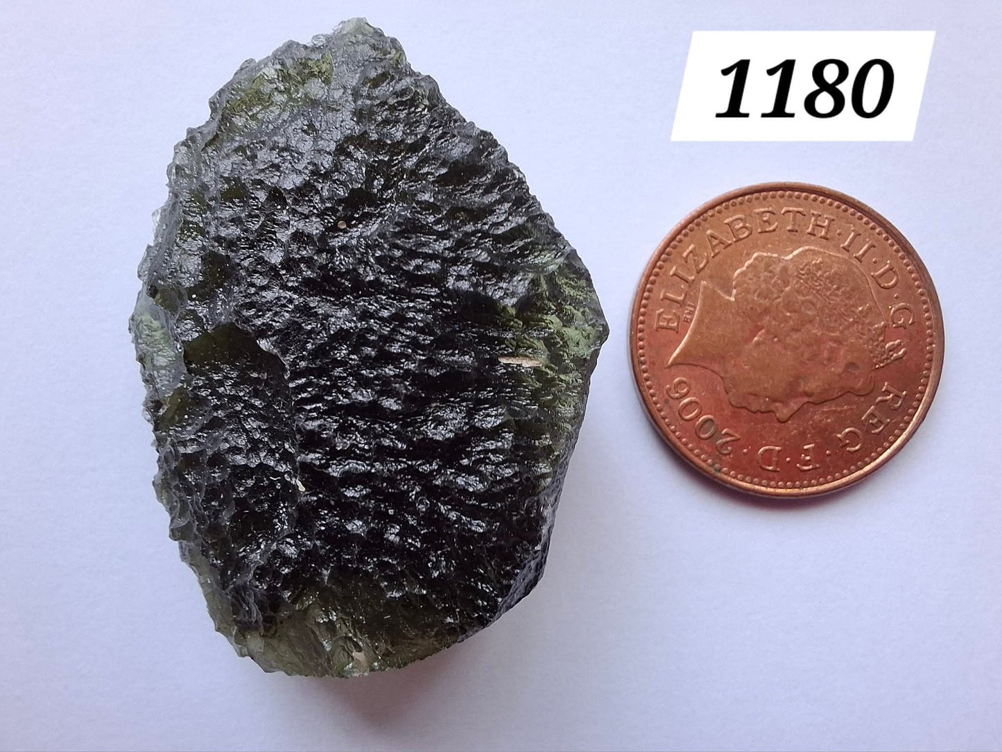 Moldavite Piece, CHLUM MAROUSKOVO POLE, 15.55g, Tektite (Ref: 1180)