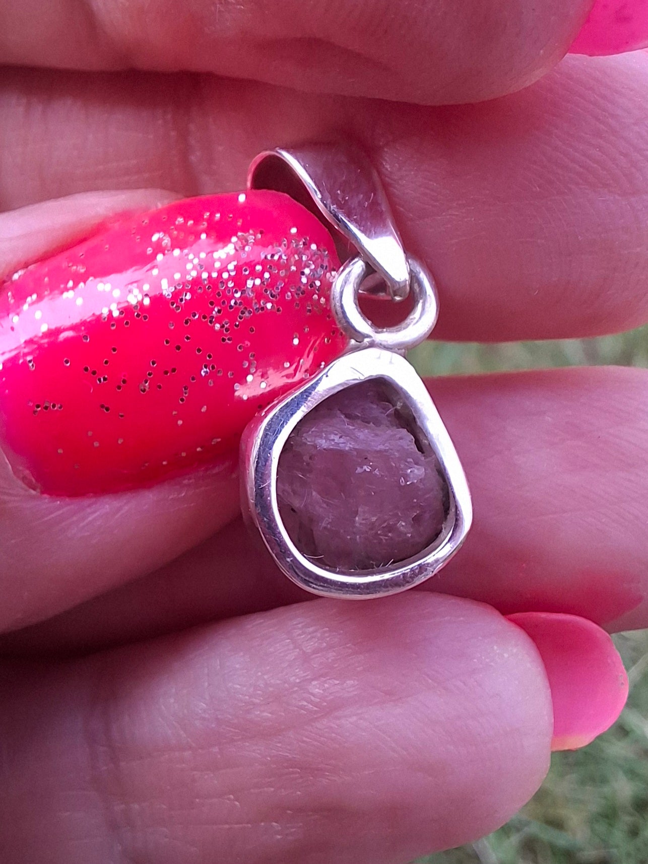 Pink Tourmaline Pendant, 925 Silver, Crystal (Ref: PT89)