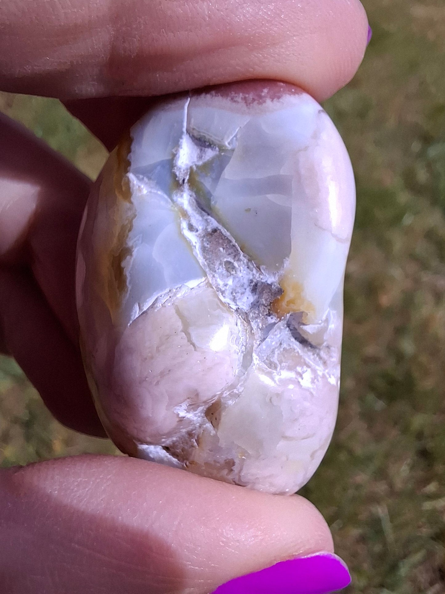 Flower Agate, Tumble Stone, Crystal (Ref: T69)