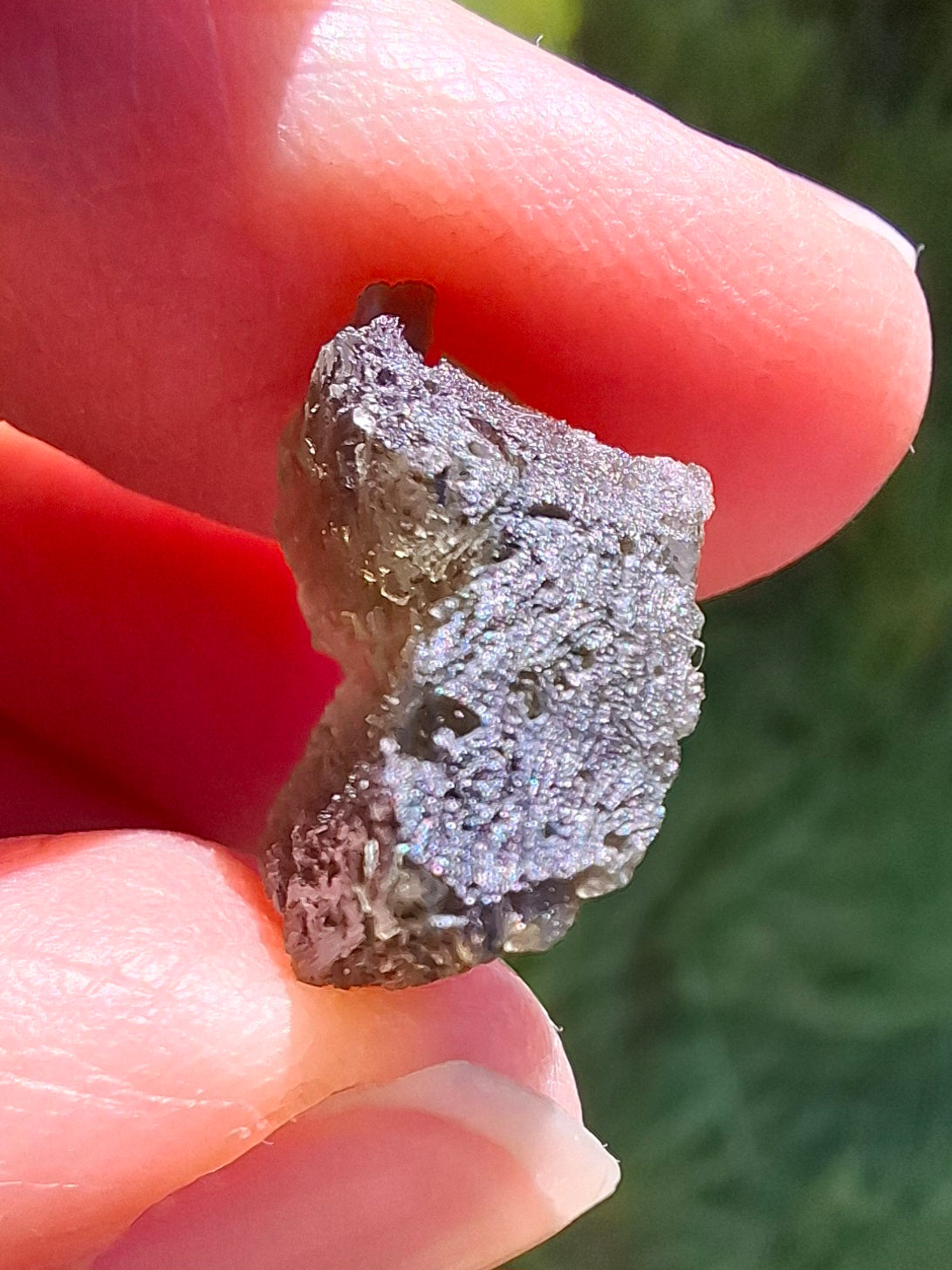 DRILLED, Moldavite Piece, 1.13g, Tektite (Ref: D7)