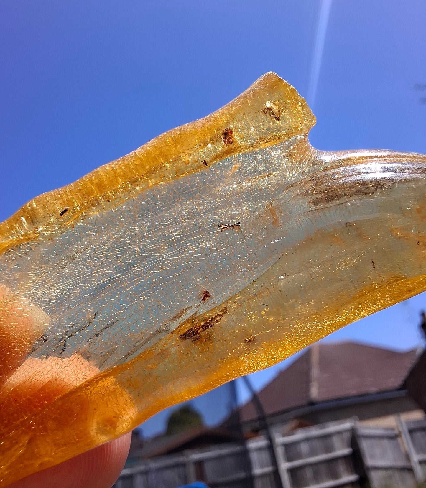 Copal Young Amber with INSECTS inside, 10.79g, Fossil (Ref: CA14)