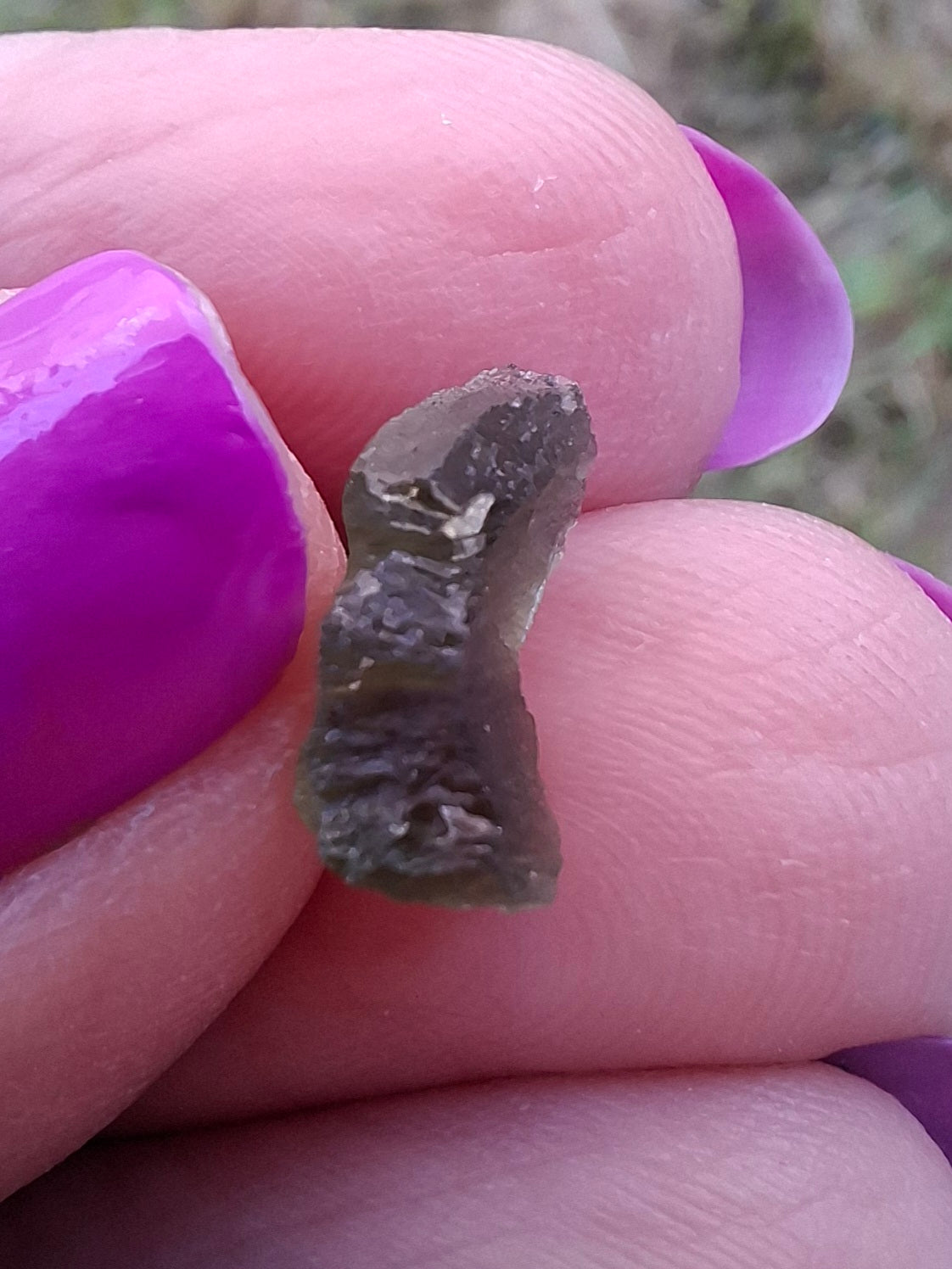 Moldavite small Piece, 0.39g, Tektite (Ref: 1431)