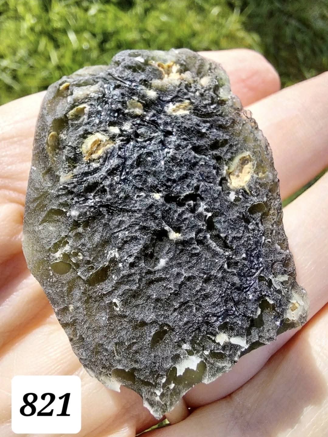 Moldavite Piece, VELVET HURKA, 24.48g, Tektite (Ref: 829)