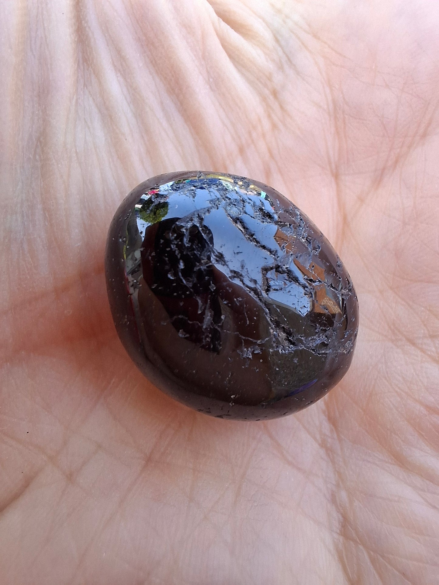 Black Tourmaline, Tumble Stone, Crystal (Ref: T217)