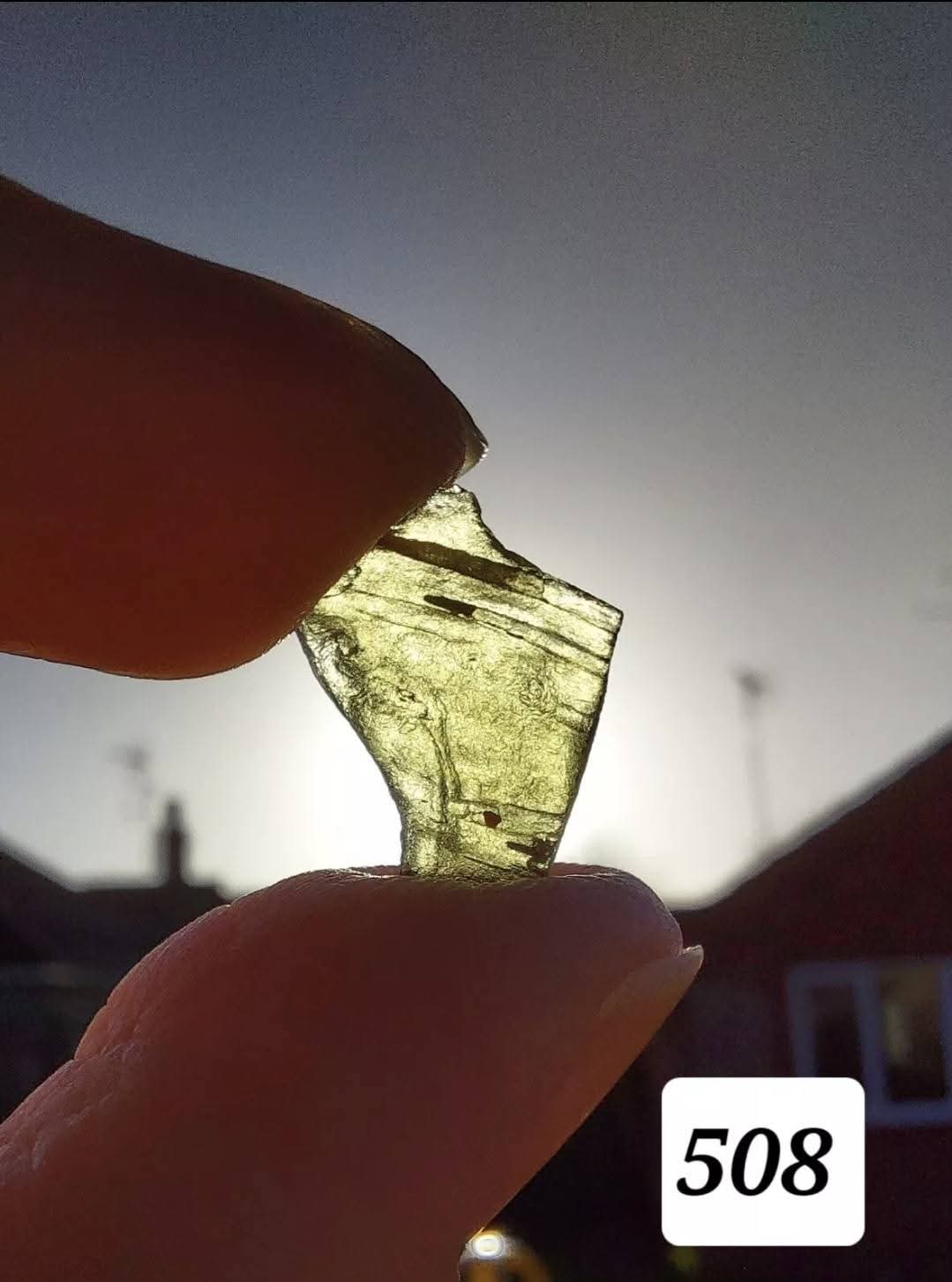 Moldavite Piece, 0.72g, Tektite (Ref: 508)