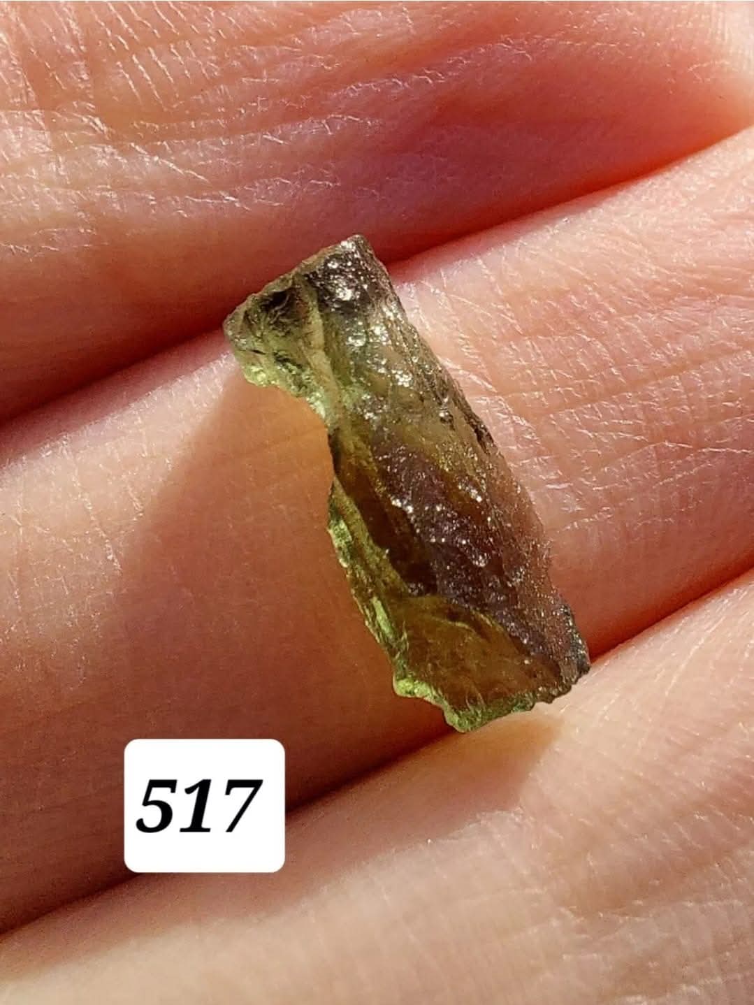 Moldavite Small Piece, 0.39g, Tektite (Ref: 517)