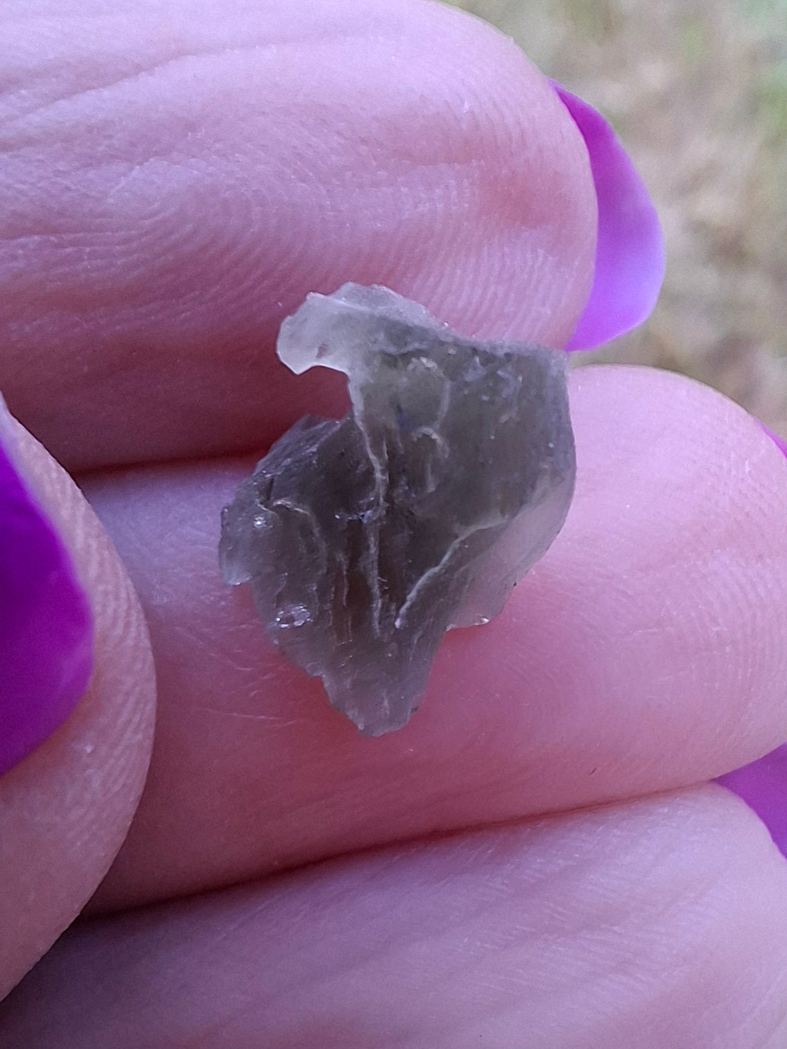 Moldavite Piece, 0.45g, Tektite (Ref: 1444)