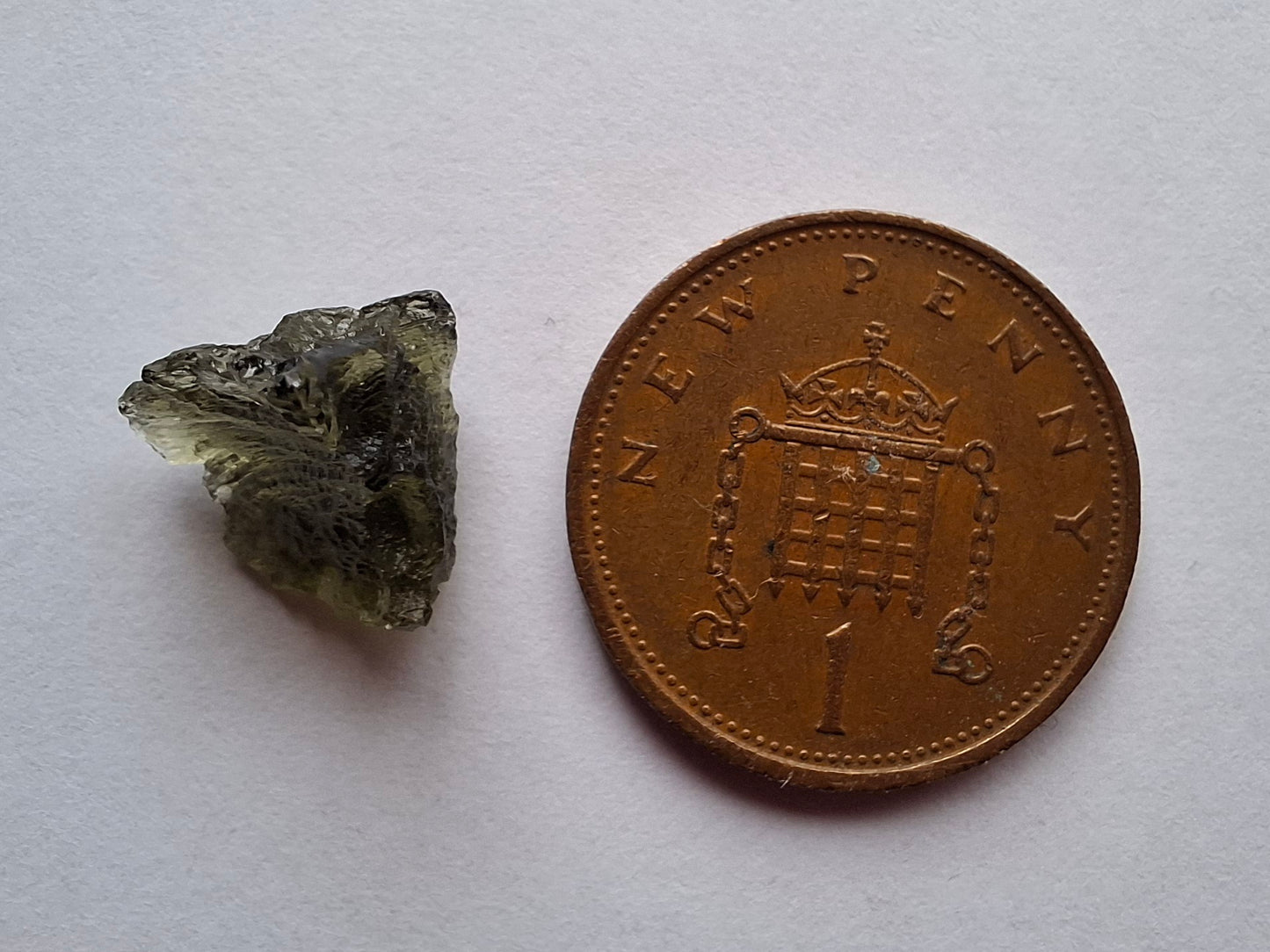 Moldavite Piece, 0.72g, Tektite (Ref: 1379)