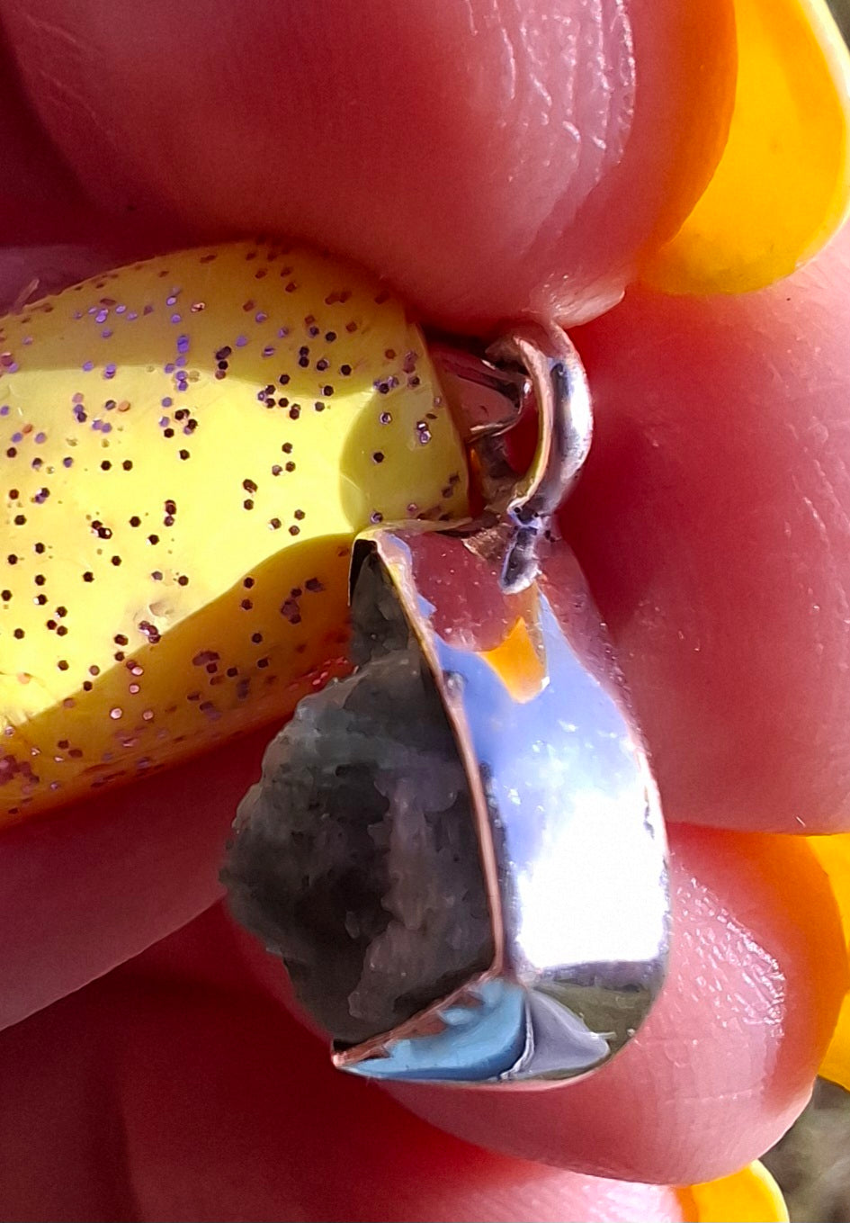 Green Tourmaline Pendant, 925 Silver, Crystal (Ref: GT19)