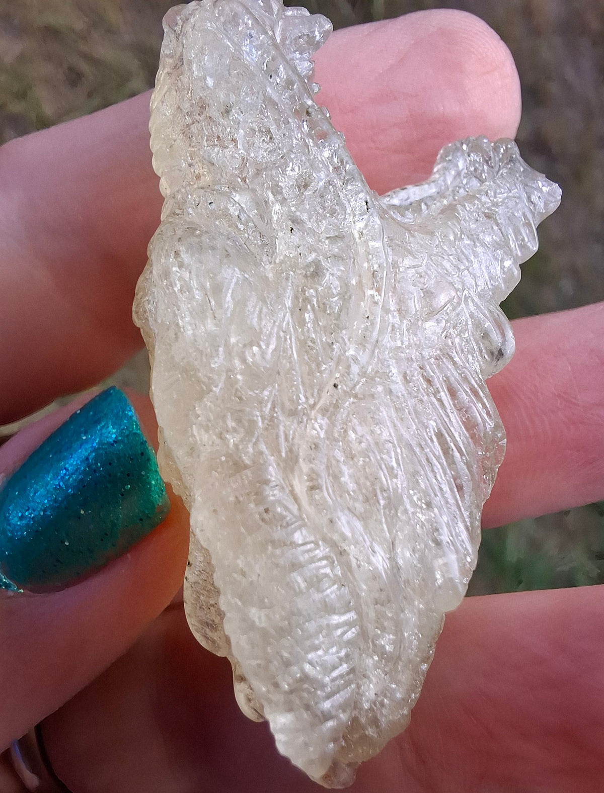 Libyan Desert Glass DRAGON HEAD carving, 22.42g, Tektite (Ref: Dragon 2)