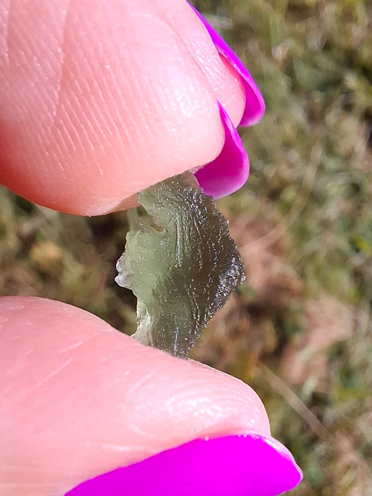 Moldavite Piece, 0.51g, Tektite (Ref: 1450)