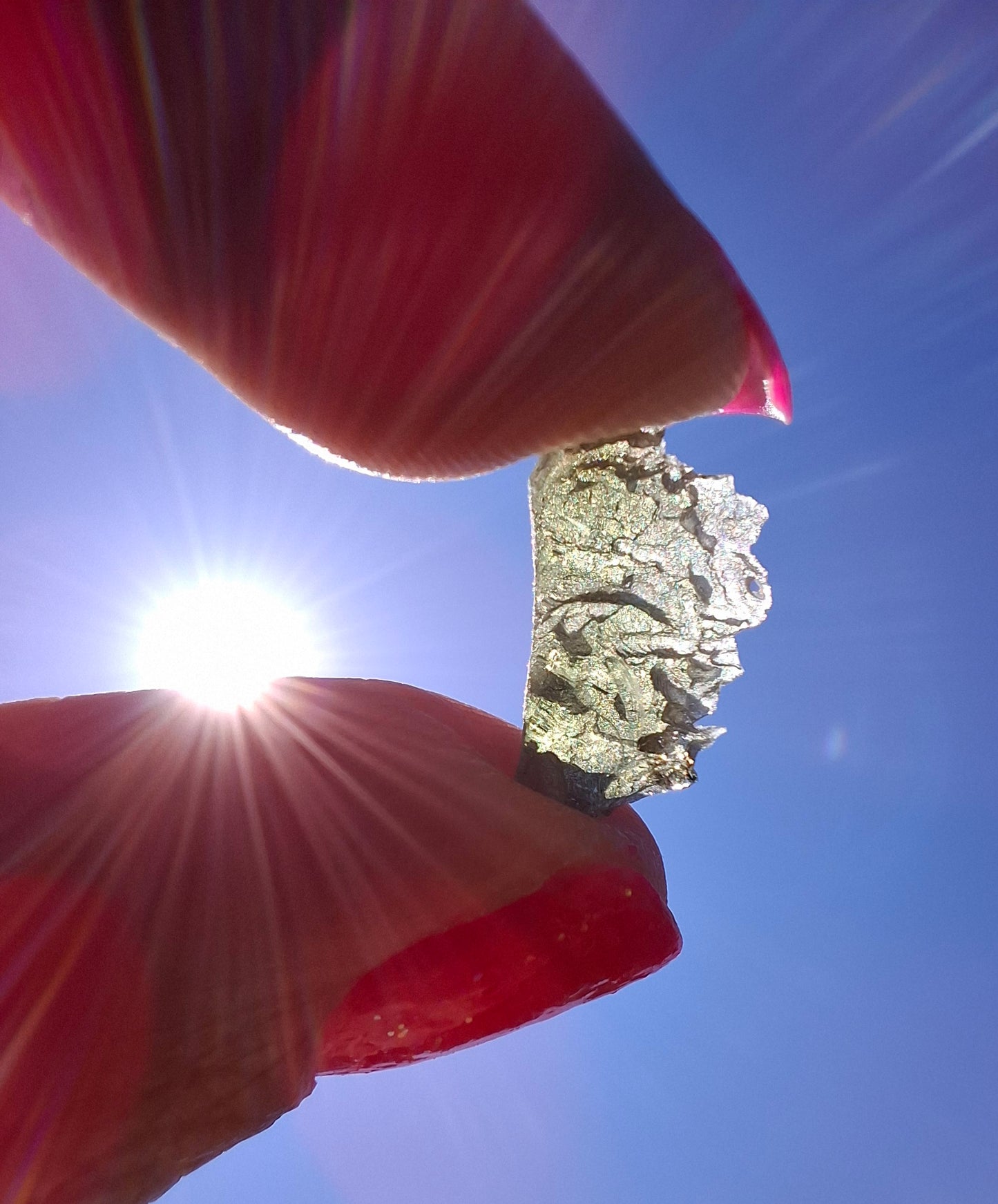 Moldavite Piece, SNOWFLAKE, FROSTED, BRUSNA, 0.44g, Tektite (Ref: 1497)
