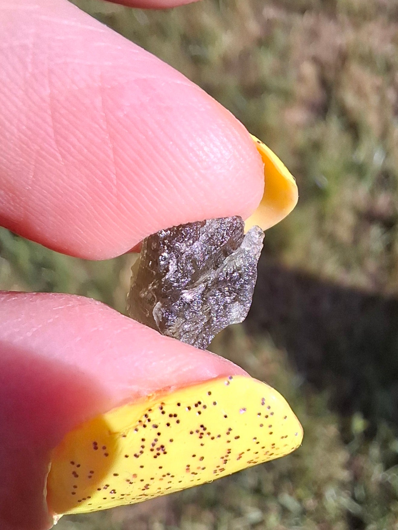 Moldavite small Piece, 0.41g, Tektite (Ref: 1482)