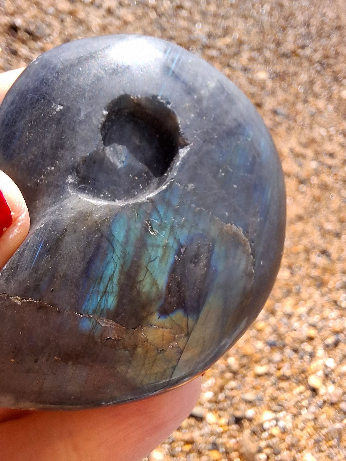 Labradorite Ammonite Carving, 111.66g, Crystal (Ref: laba3)