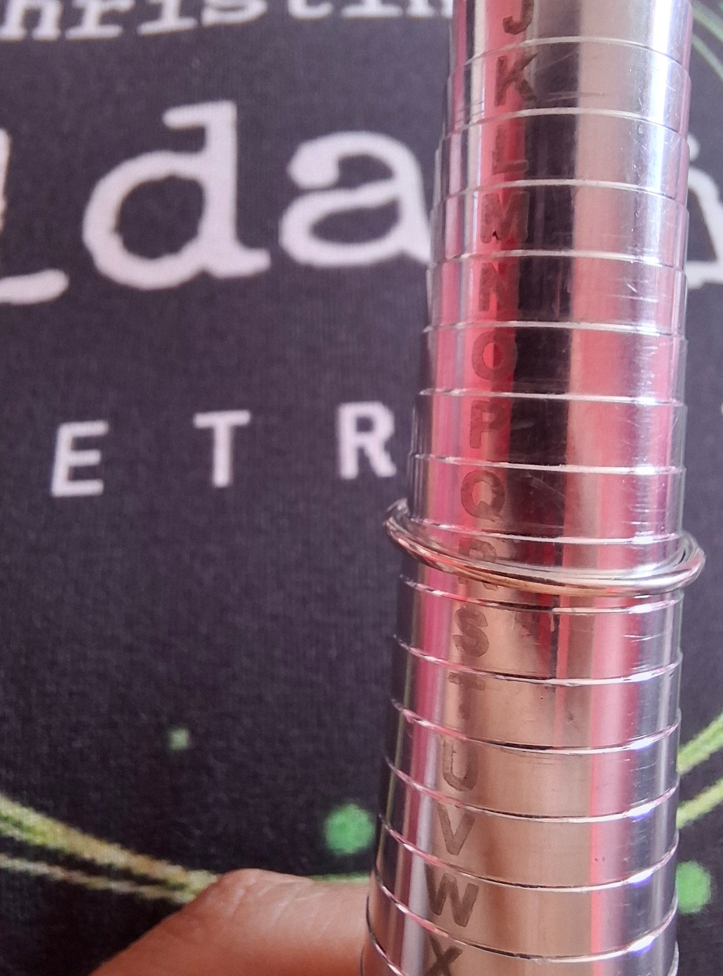 Moldavite Ring, size R, 925 Silver, Tektite (Ref: R64)
