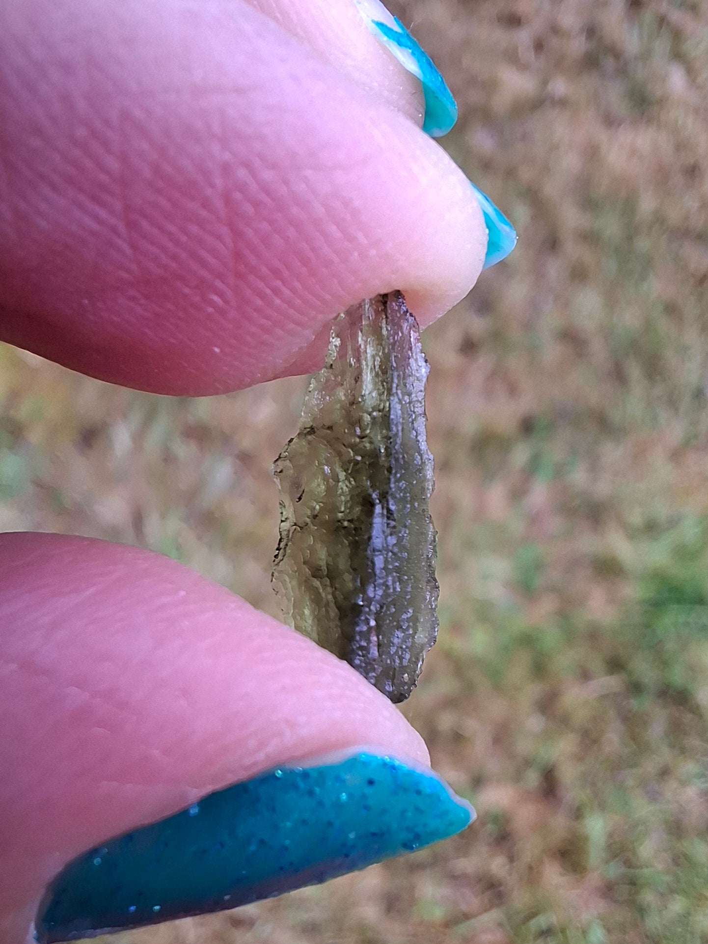 Moldavite small Piece, 0.34g, Tektite (Ref: 1421)