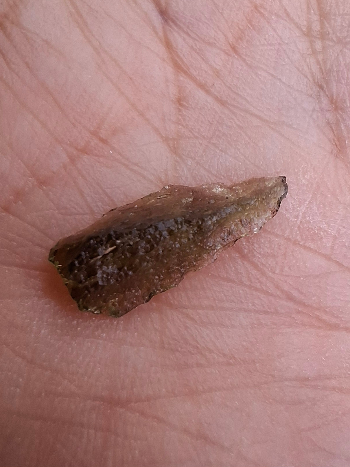 Moldavite small Piece, 0.34g, Tektite (Ref: 1421)
