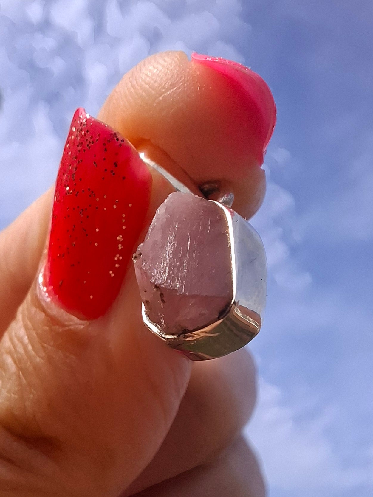 Pink Tourmaline Pendant, 925 Silver, Crystal (Ref: PT90)