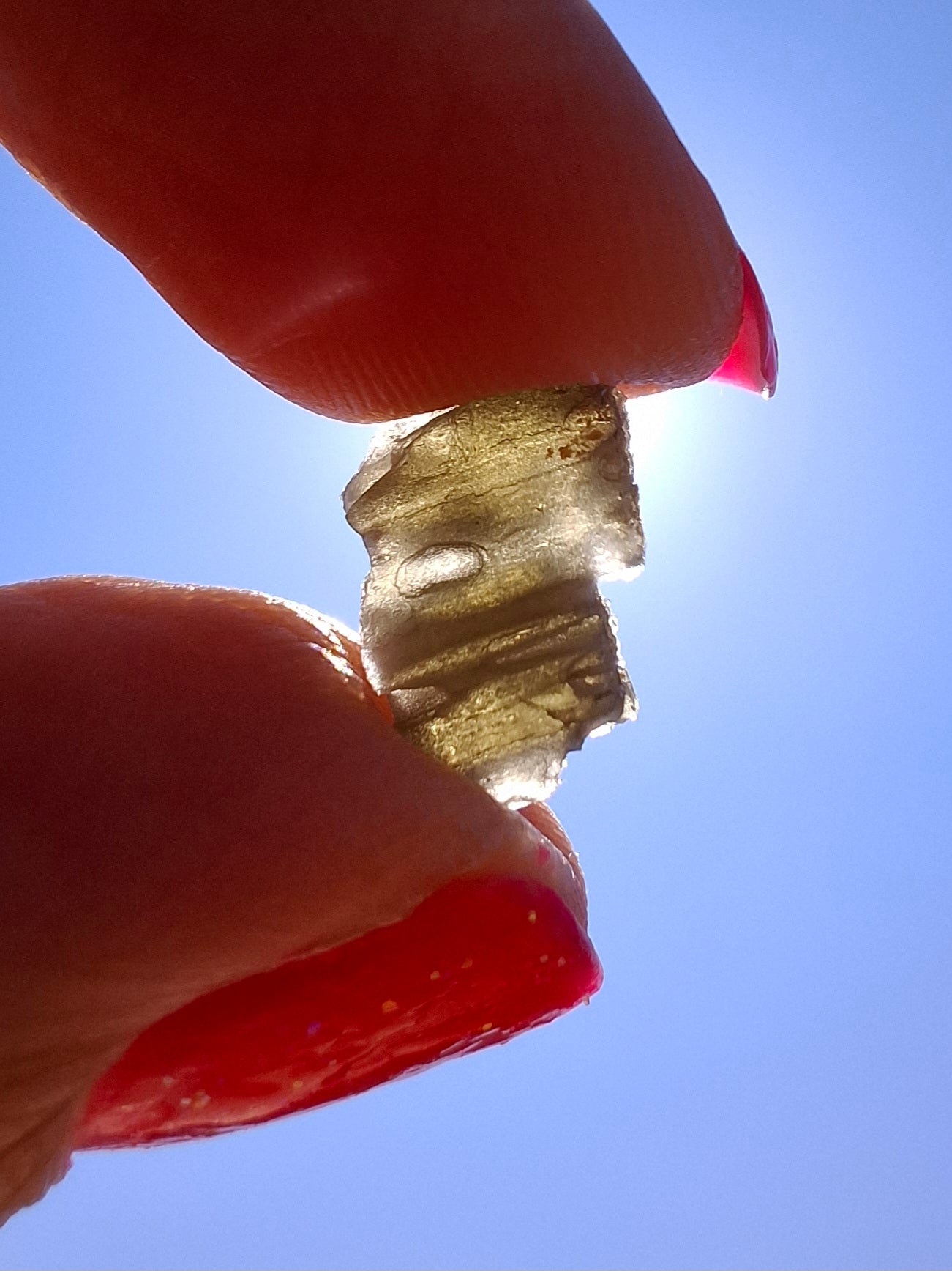 Moldavite Piece, SNOWFLAKE, FROSTED, BRUSNA, Tektite (Ref: 1495)