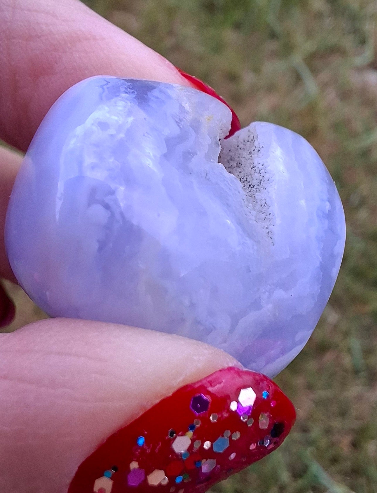 Blue Lace Agate, Tumble Stone, Crystal (Ref: T141)