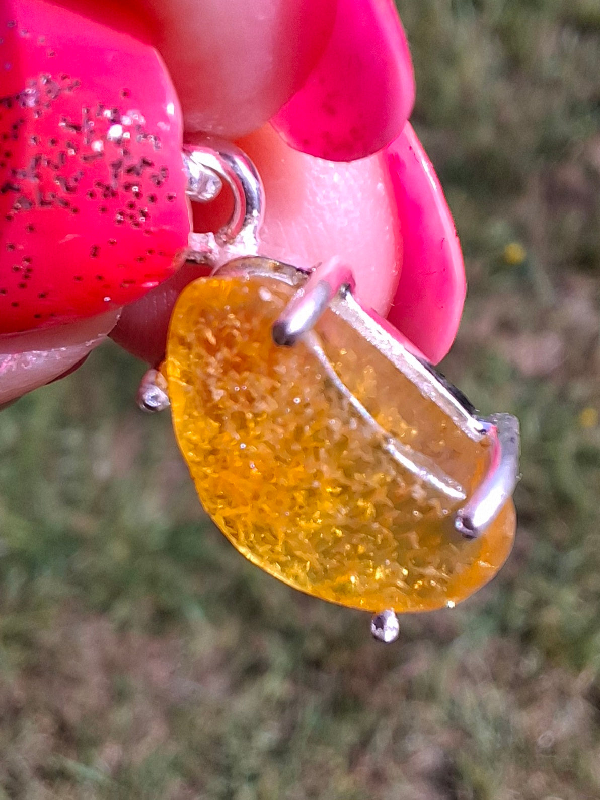 Baltic Amber Pendant, 925 Silver, Fossil (Ref: AP22)
