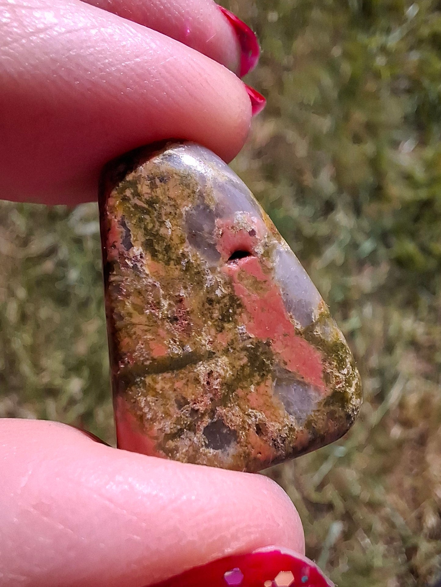 Unakite, Tumble Stone, Crystal (Ref: T185)
