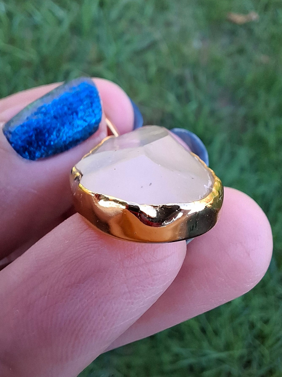 Libyan Desert Glass Pendant, 14K GOLD Plated, Tektite (Ref: LP114)