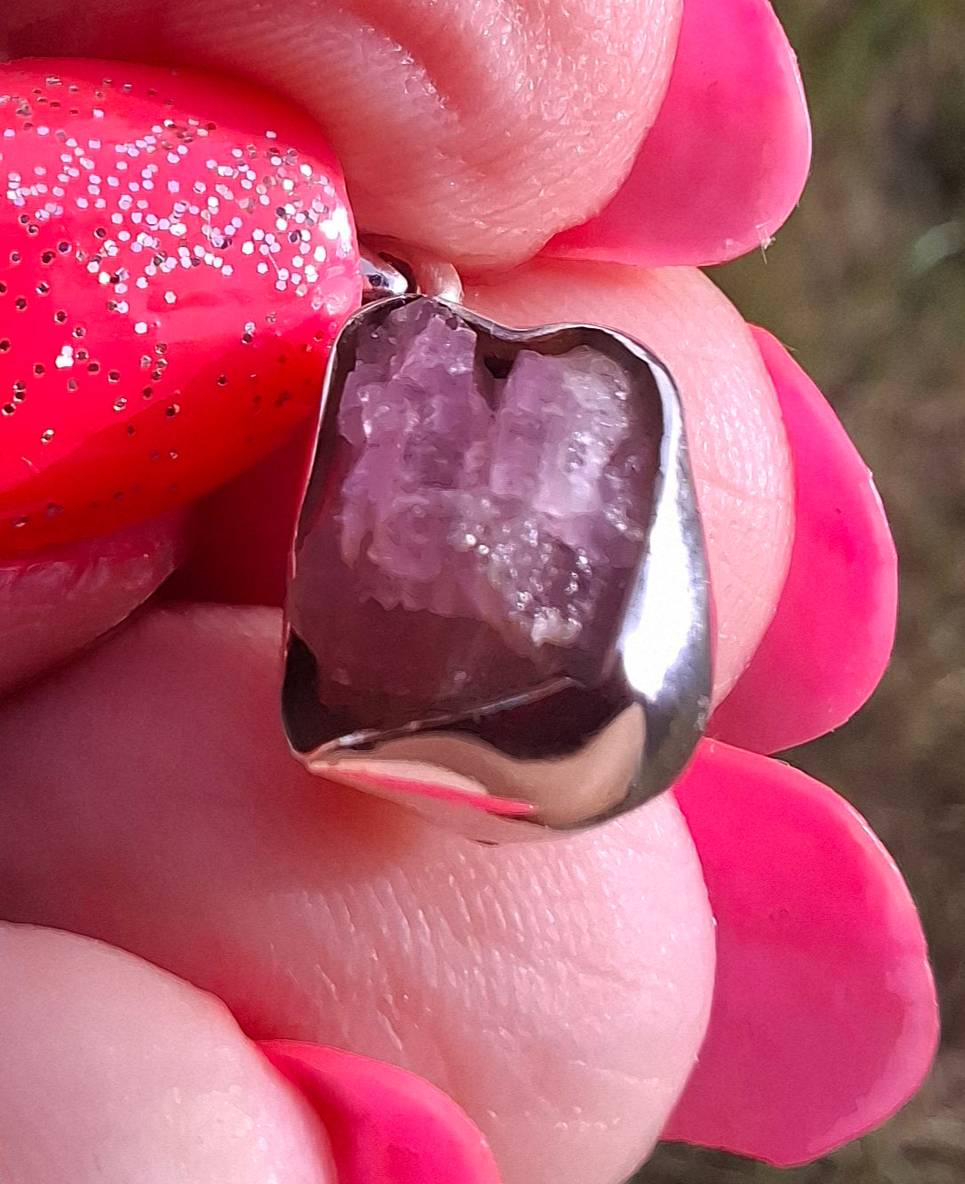 Pink Tourmaline Pendant, 925 Silver, Crystal (Ref: PT73)