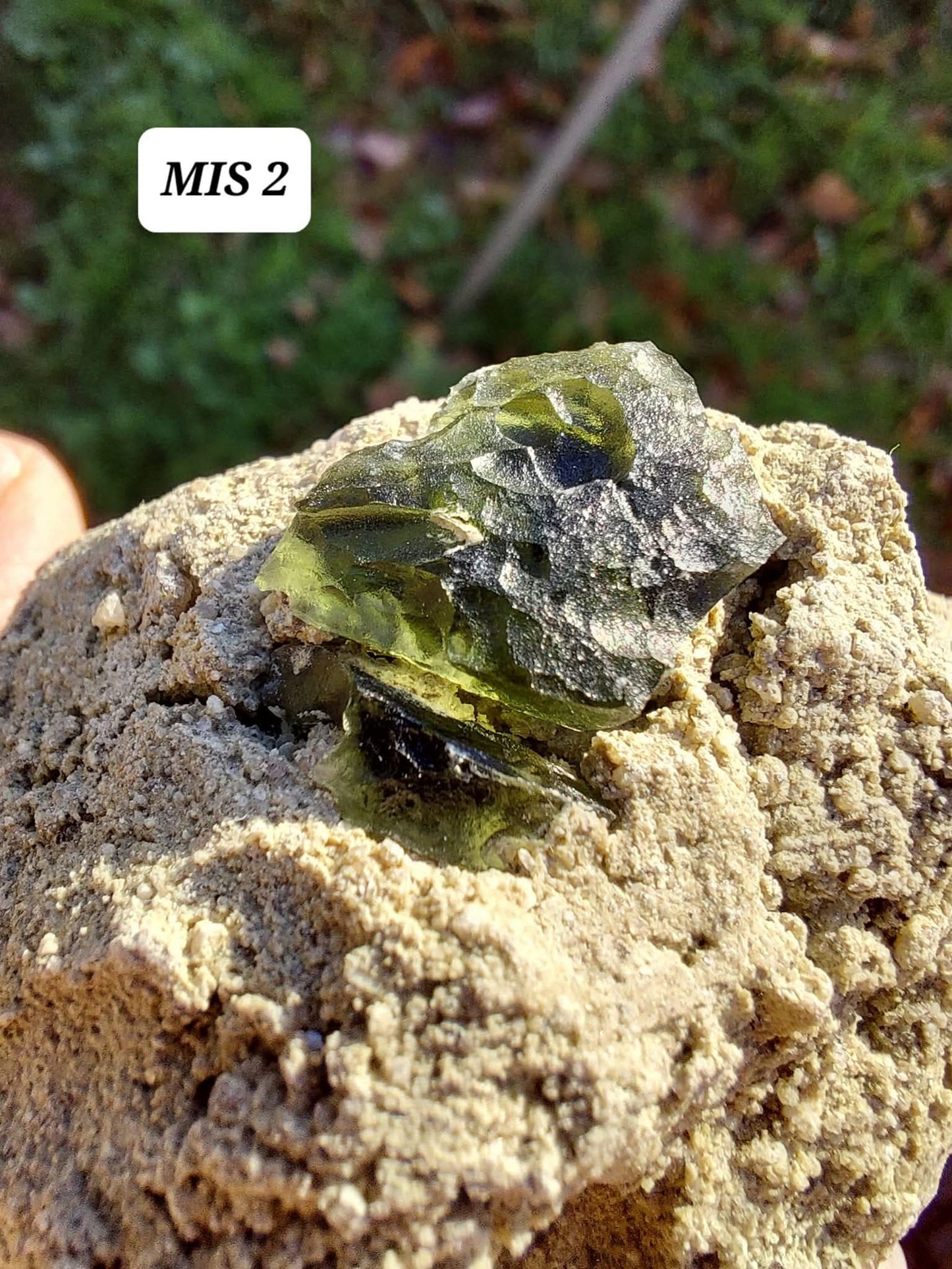 Moldavite In-Situ (in matrix), Besednice, Est 3.5-4g, Tektite (Ref: MIS2)