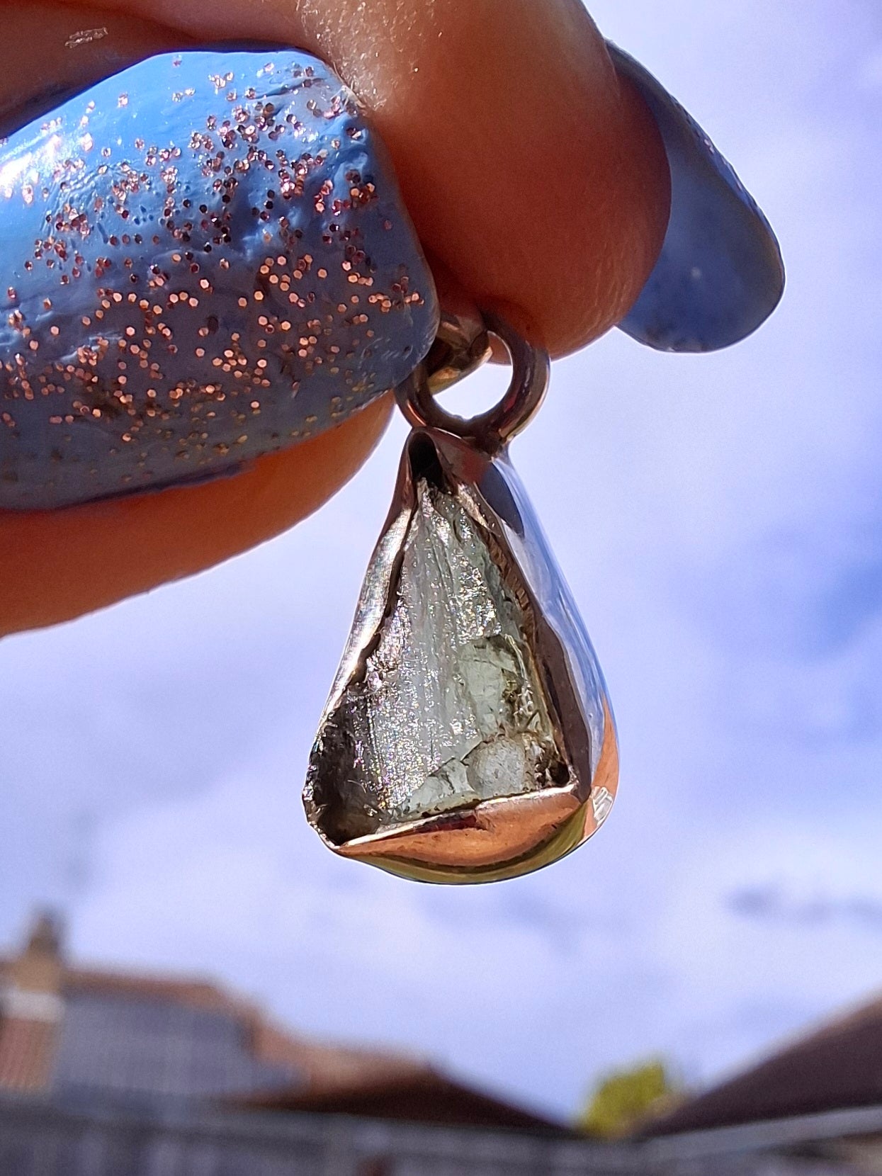 Moldavite Pendant, 925 Silver, Tektite (Ref: P30)