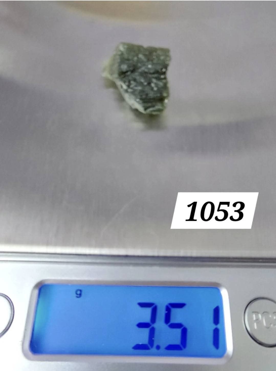 Moldavite Piece, CHLUM, 3.51g, Tektite (Ref: 1053)
