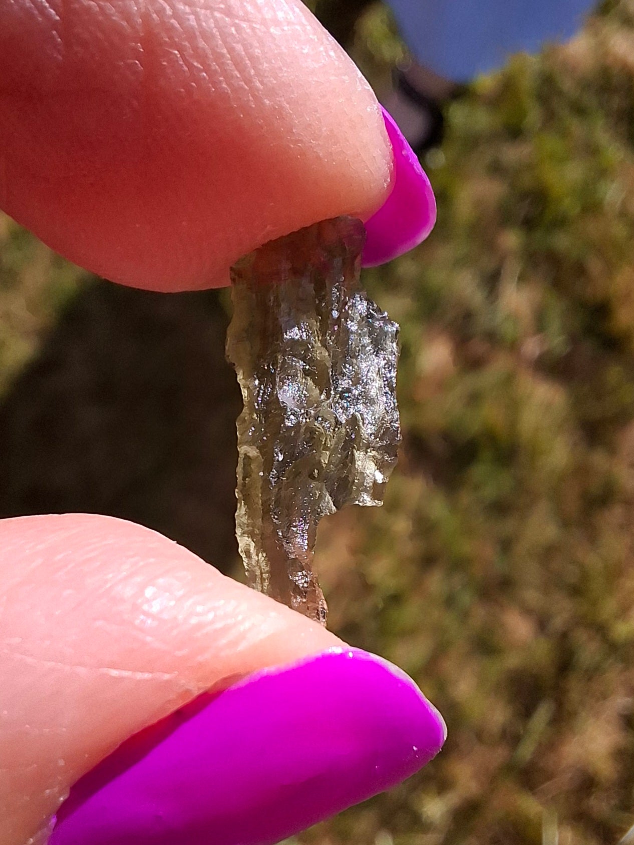 Moldavite small Piece, 0.27g, Tektite (Ref: 1433)
