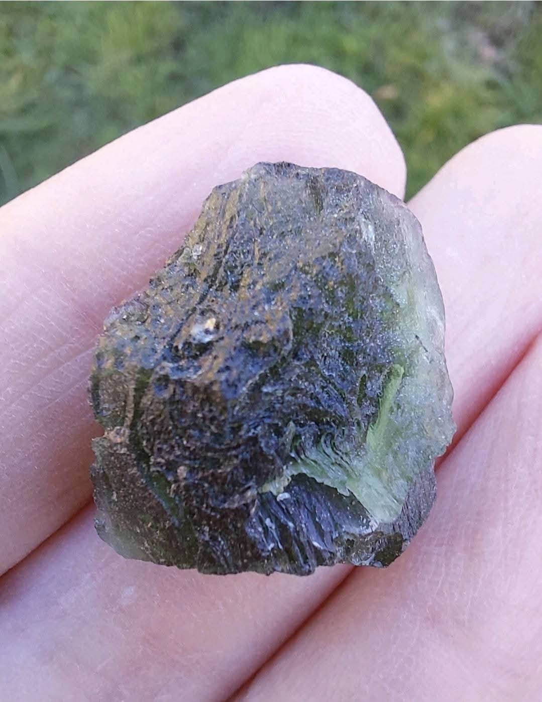 Moldavite Piece, NESMEN, 5.36g, Tektite (Ref: 1055)