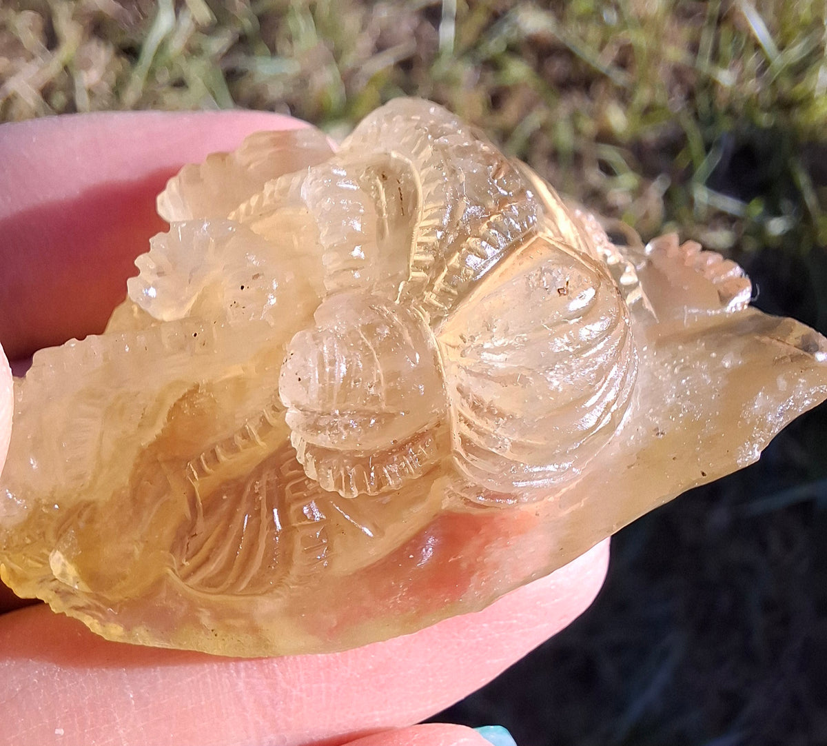 Libyan Desert Glass carving, GANESHA, 26.47g, Tektite (Ref: Ganesha1)