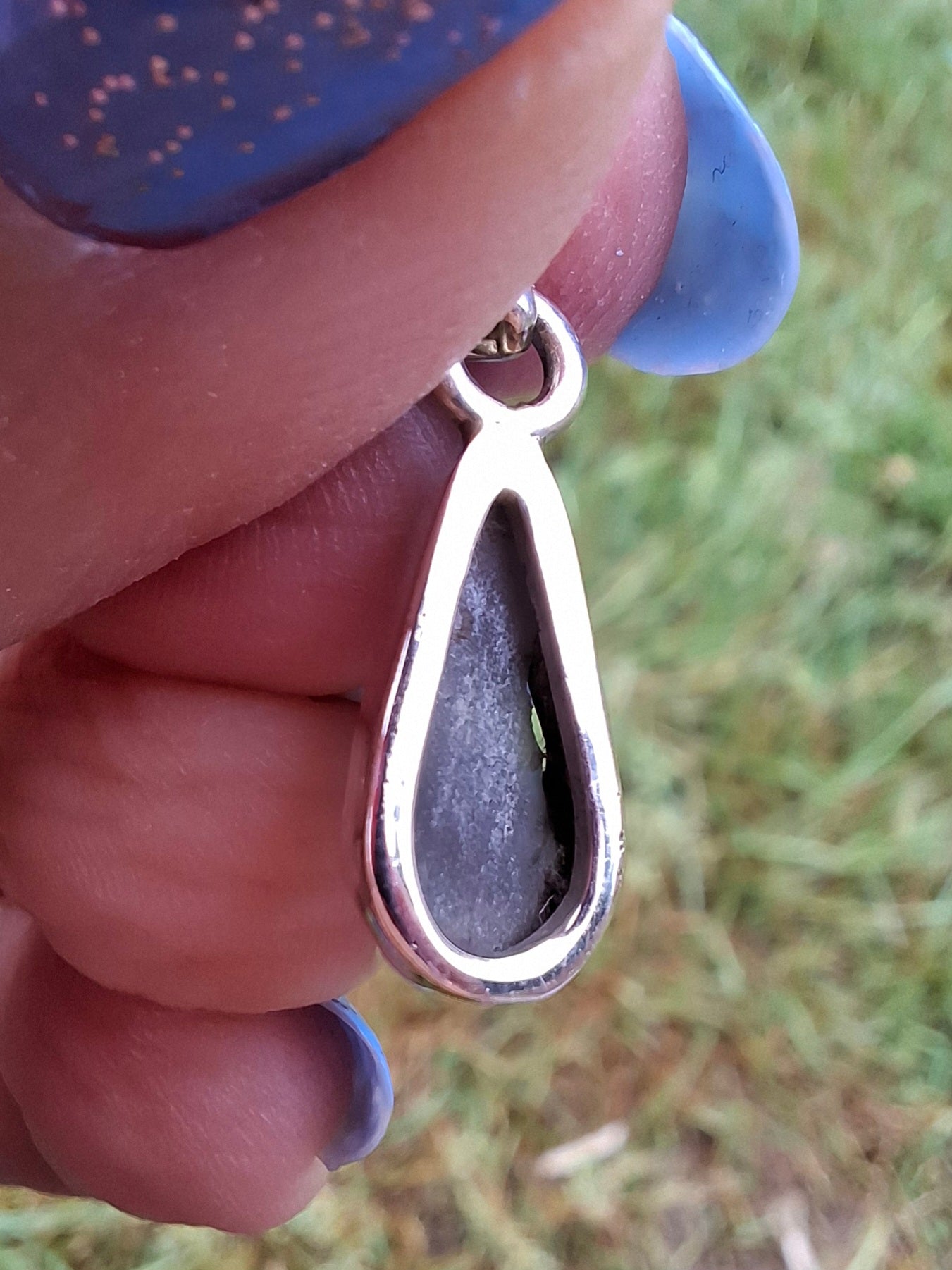 Moldavite Pendant, 925 Silver, Tektite (Ref: P73)