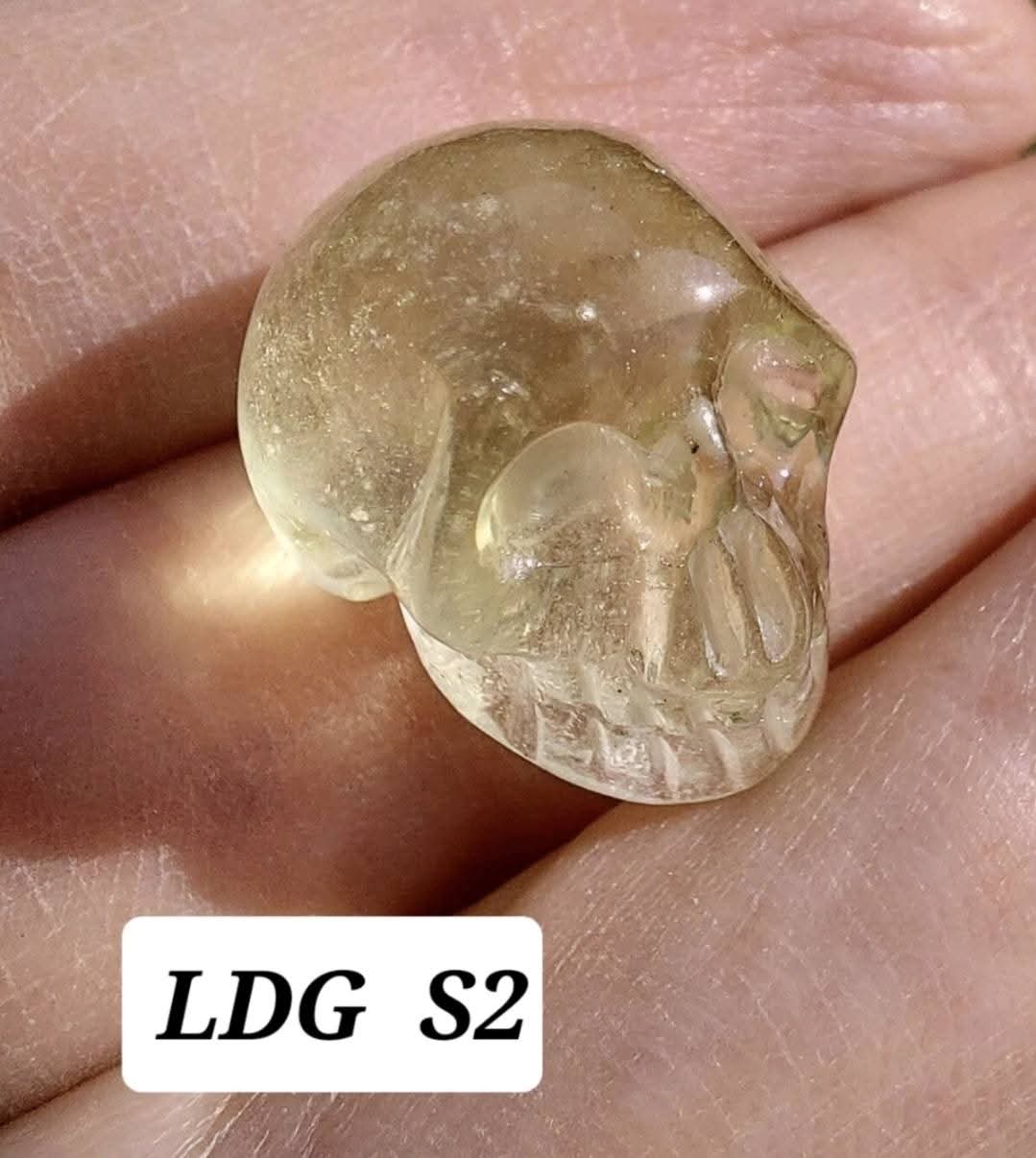 Libyan Desert Glass SKULL carving, 4.59g, Tektite (Ref: Skull2)