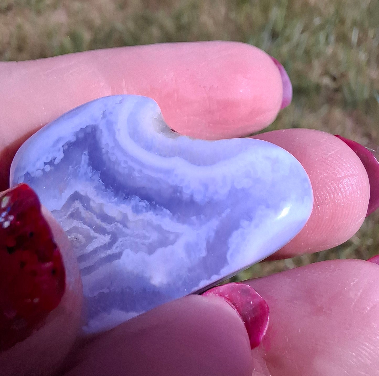 Blue Lace Agate, Tumble Stone, Crystal (Ref: T141)