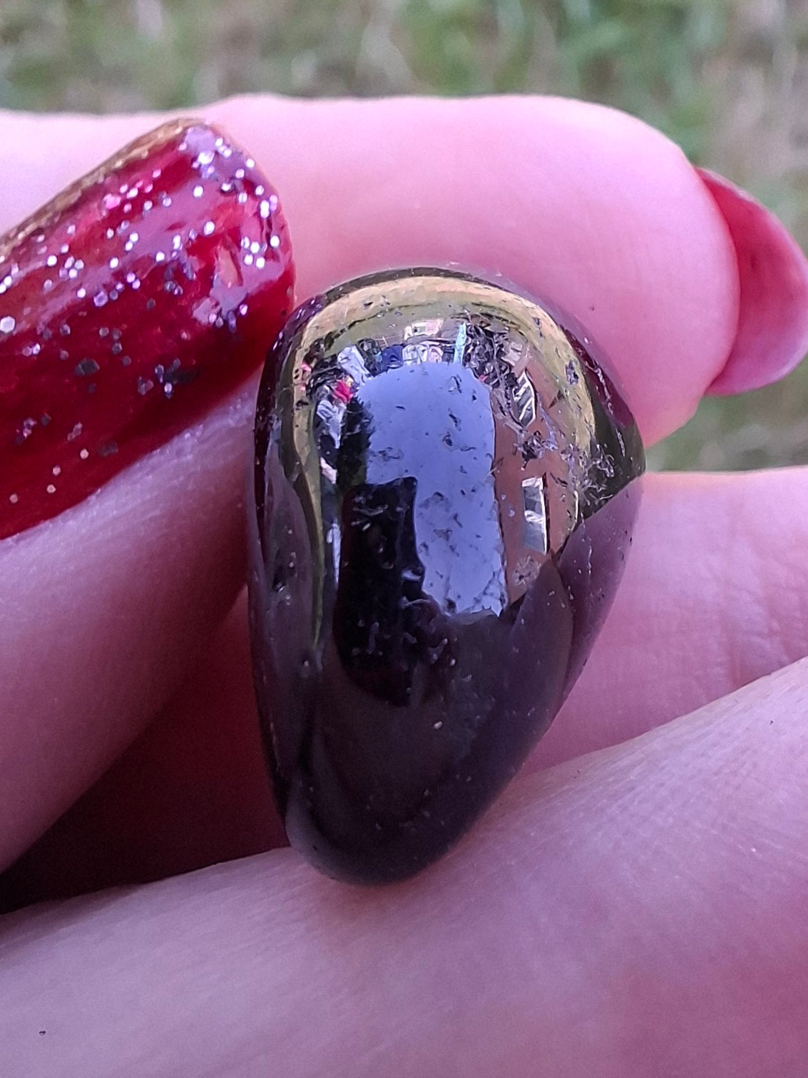 Black Tourmaline, Tumble Stone, Crystal (Ref: T223)