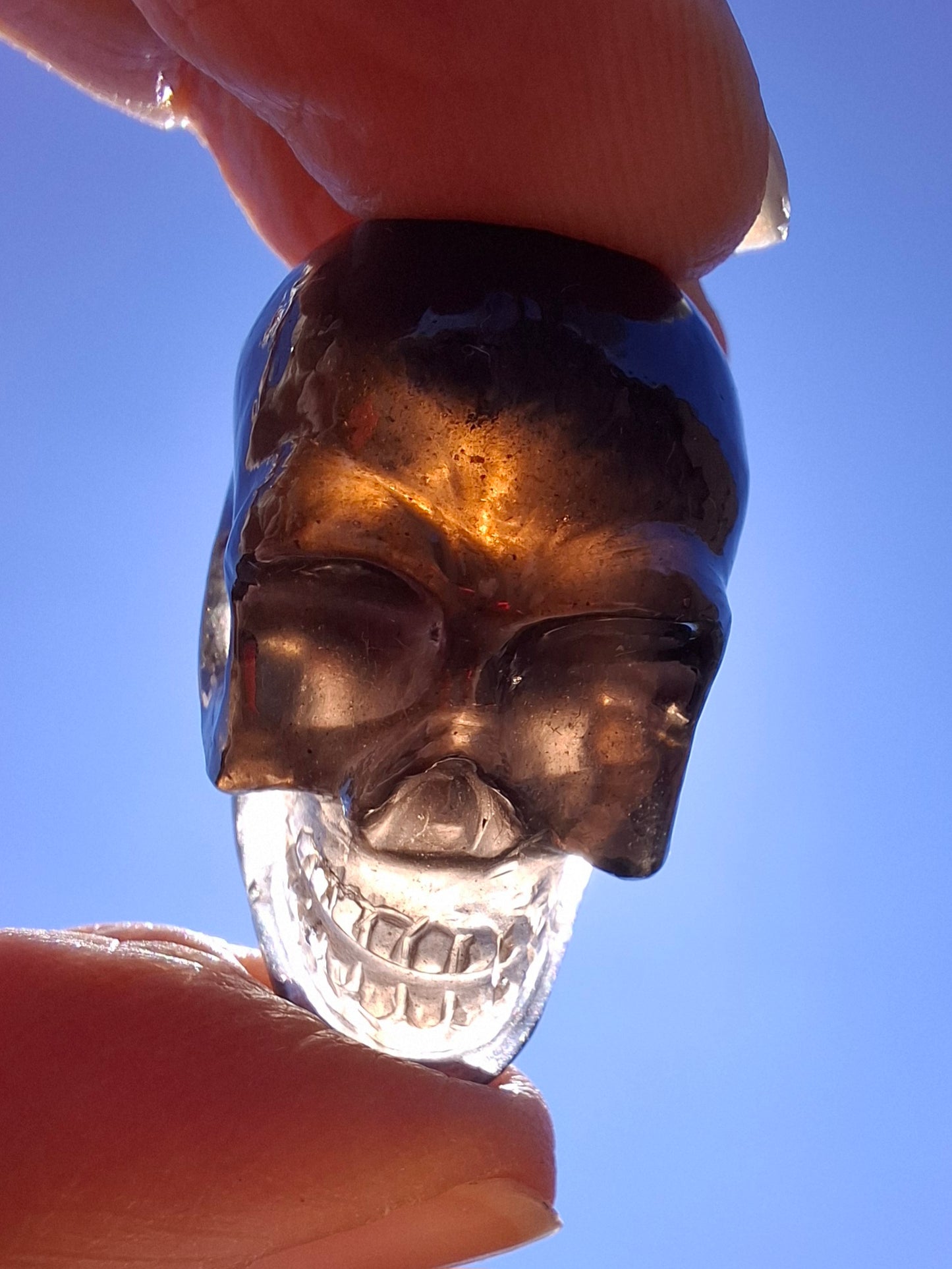 Agni Manitite SKULL Carving, Crystal (Ref: Ag S2)