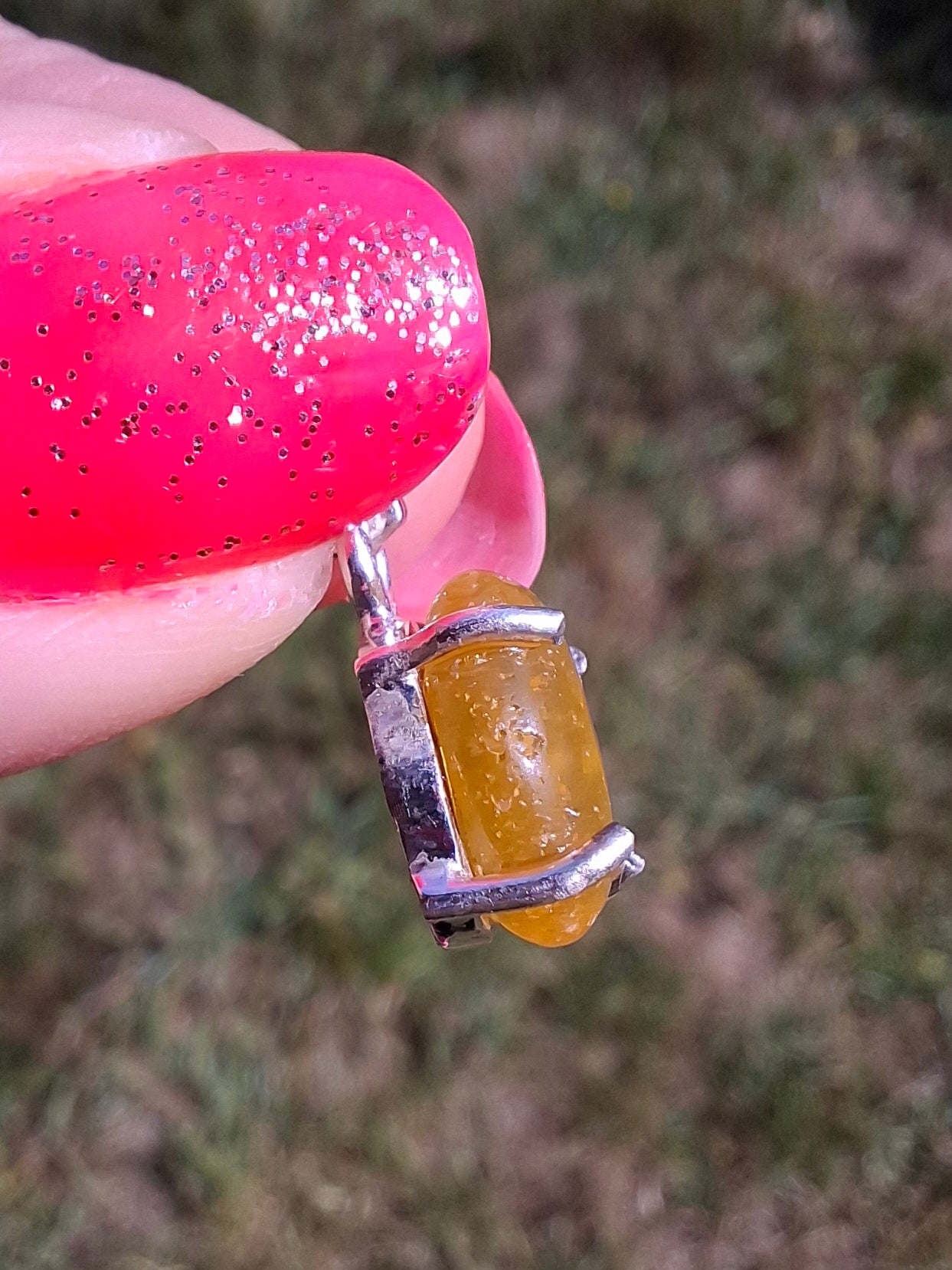 Baltic Amber Pendant, 925 Silver, Fossil (Ref: AP26)