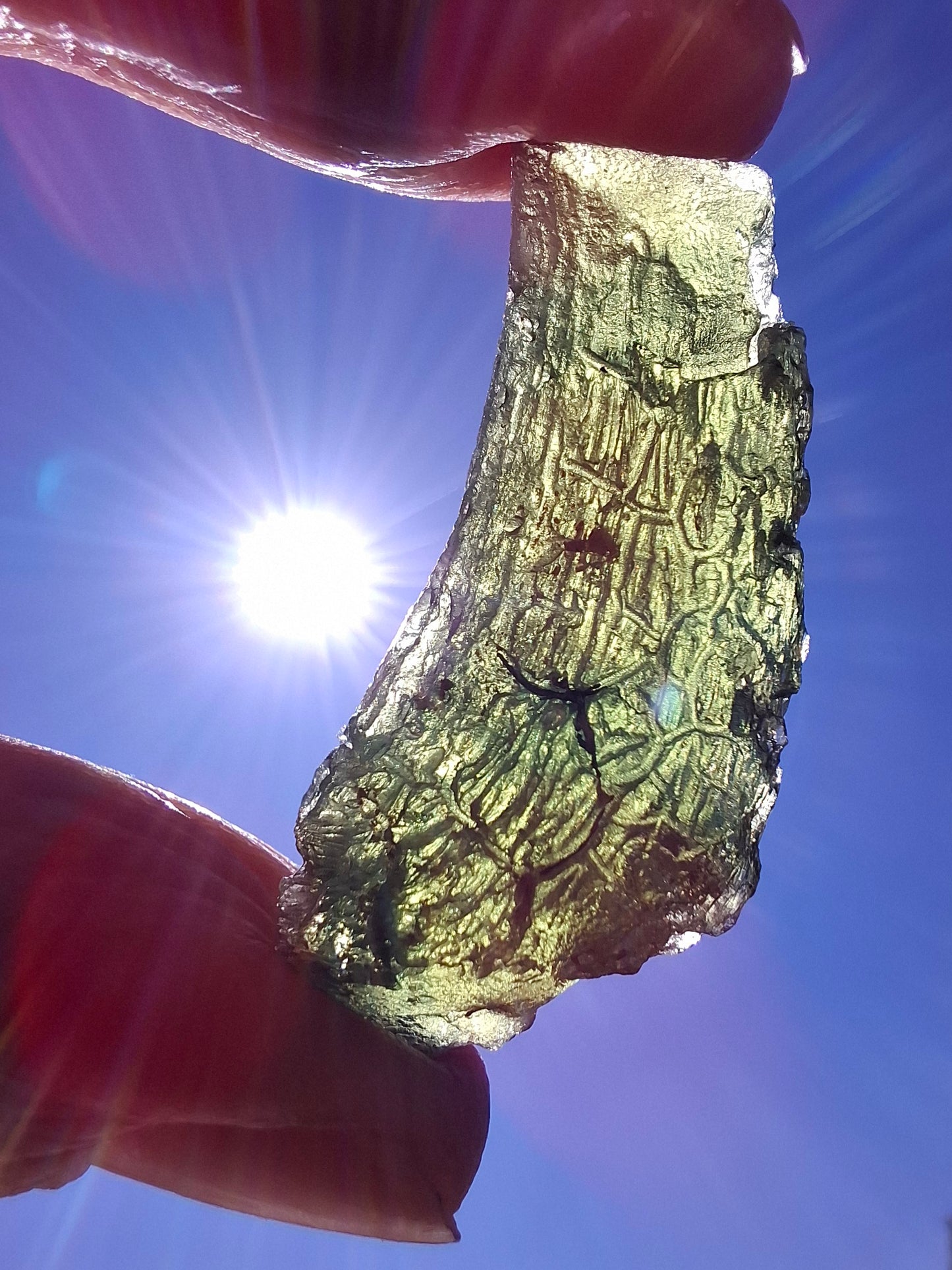 Moldavite Piece, NESMEN, 8.04g, Tektite (Ref: 1377)