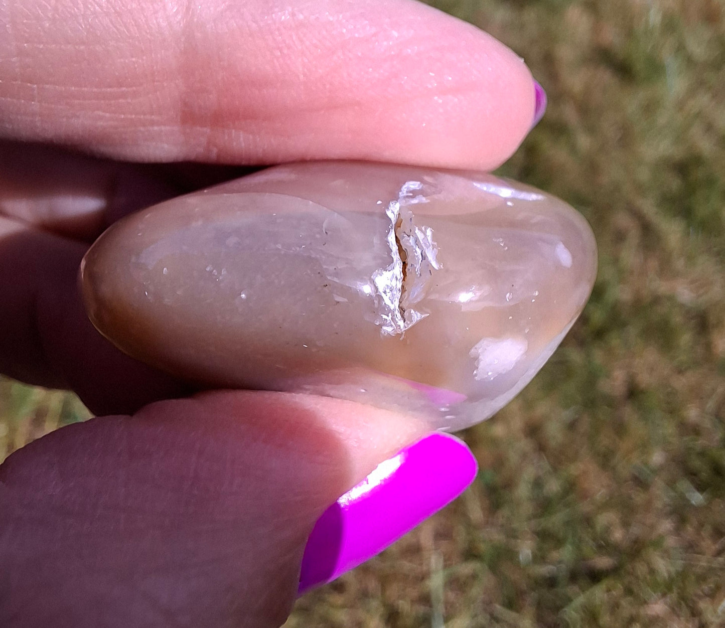Flower Agate, Tumble Stone, Crystal (Ref: T75)