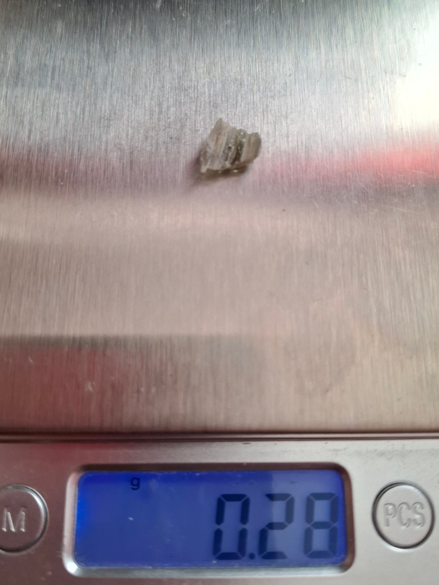 Moldavite Piece, SNOWFLAKE, FROSTED, BRUSNA, 0.28g, Tektite (Ref: 1504)