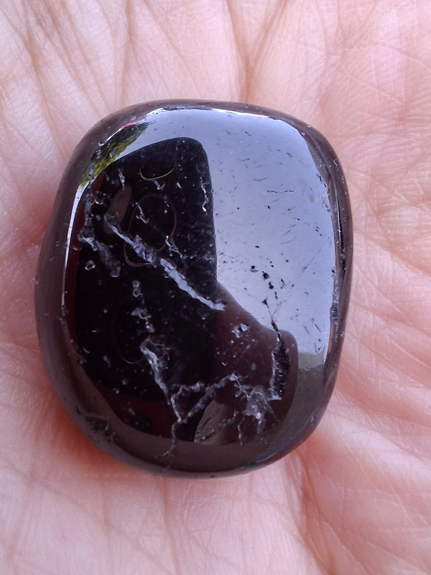 Black Tourmaline, Tumble Stone, Crystal (Ref: T215)