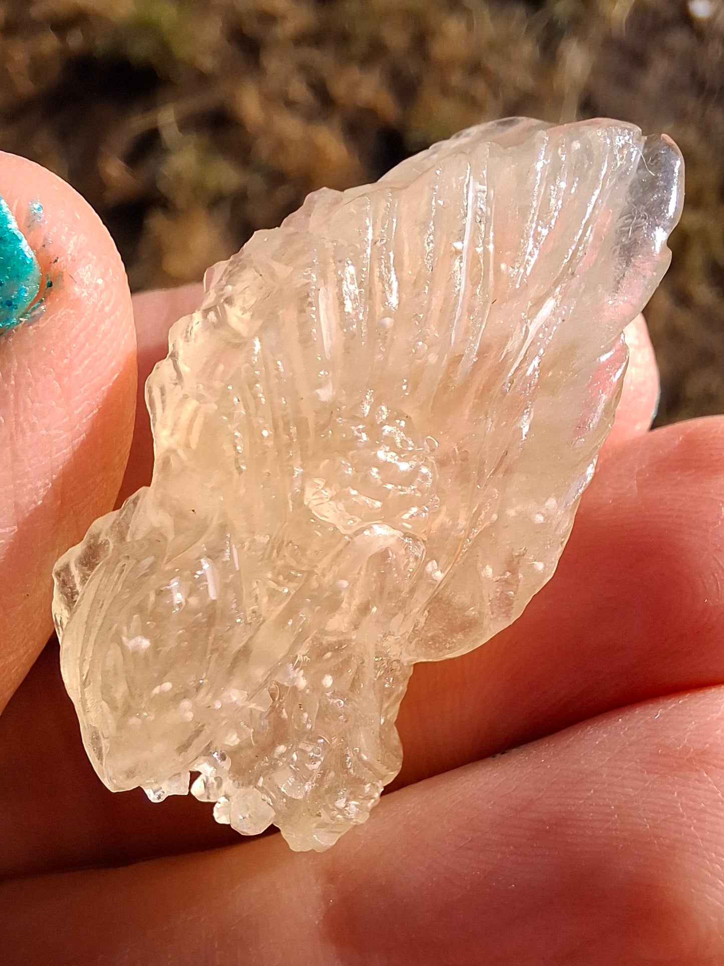 Libyan Desert Glass DRAGON HEAD carving, 9.66g, Tektite (Ref: Dragon 3)