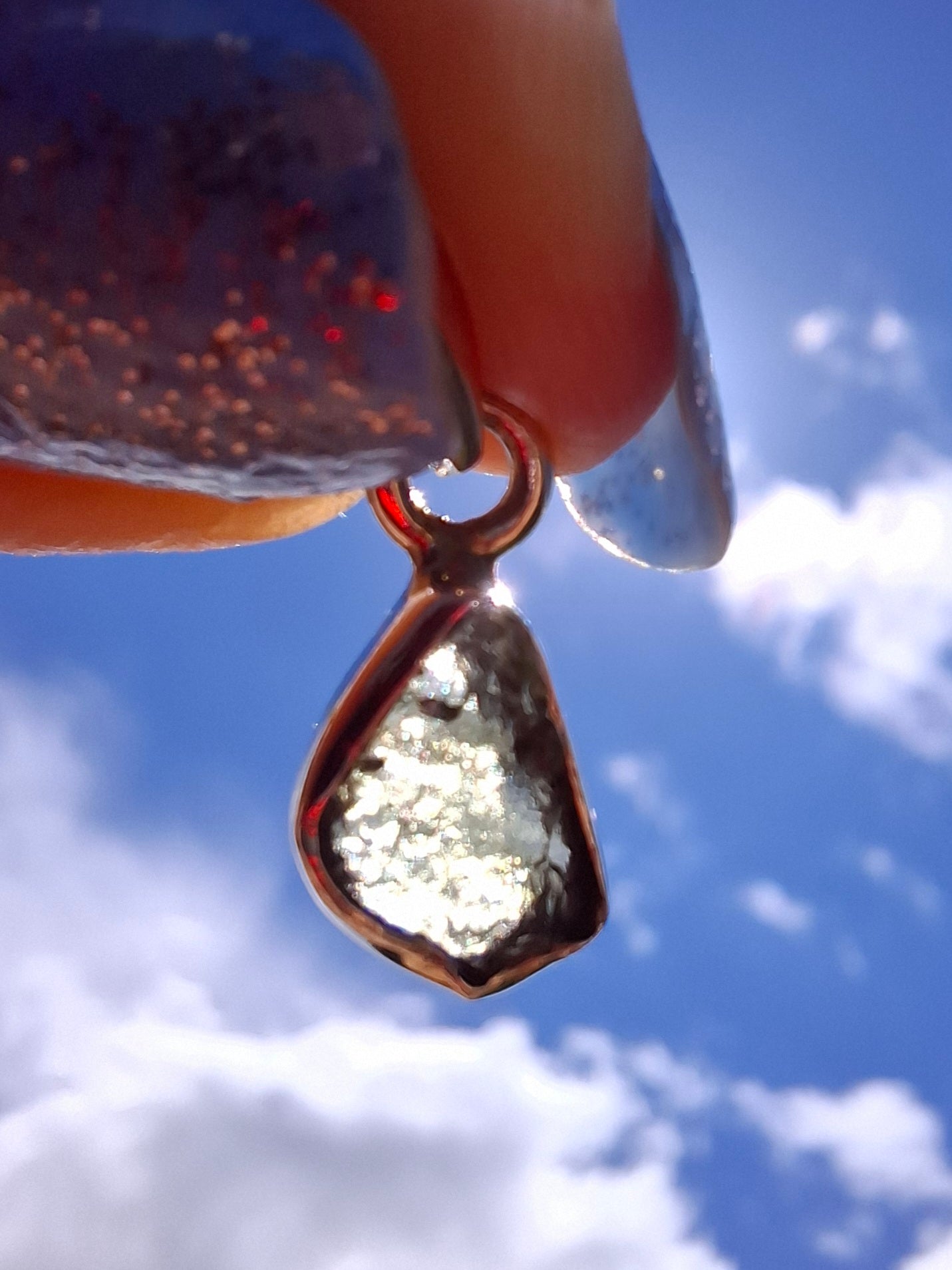 Moldavite Pendant, 925 Silver, Tektite (Ref: P76)