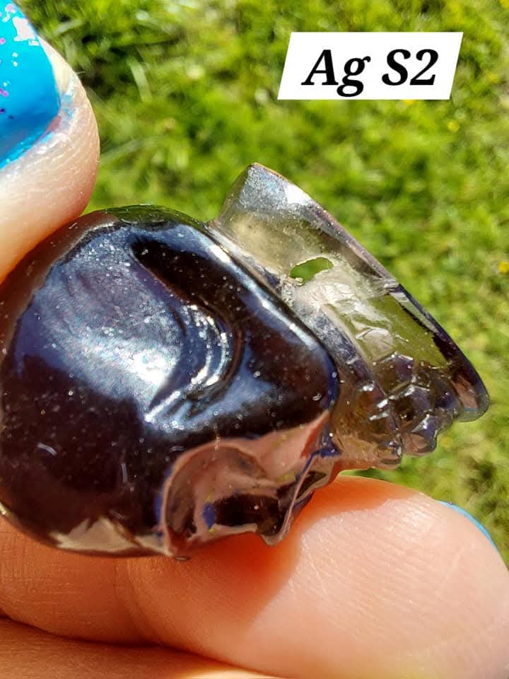 Agni Manitite SKULL Carving, Crystal (Ref: Ag S2)